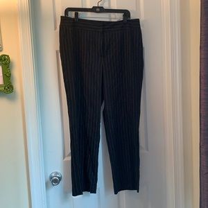 Casual Corner size 14 black pinstripe pants